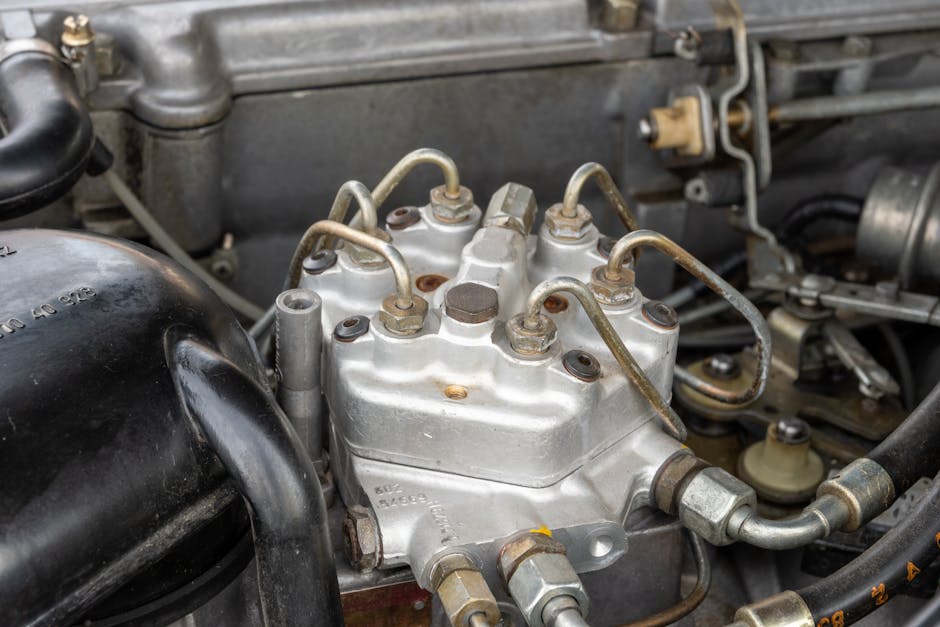 Detailed vehicle engine component